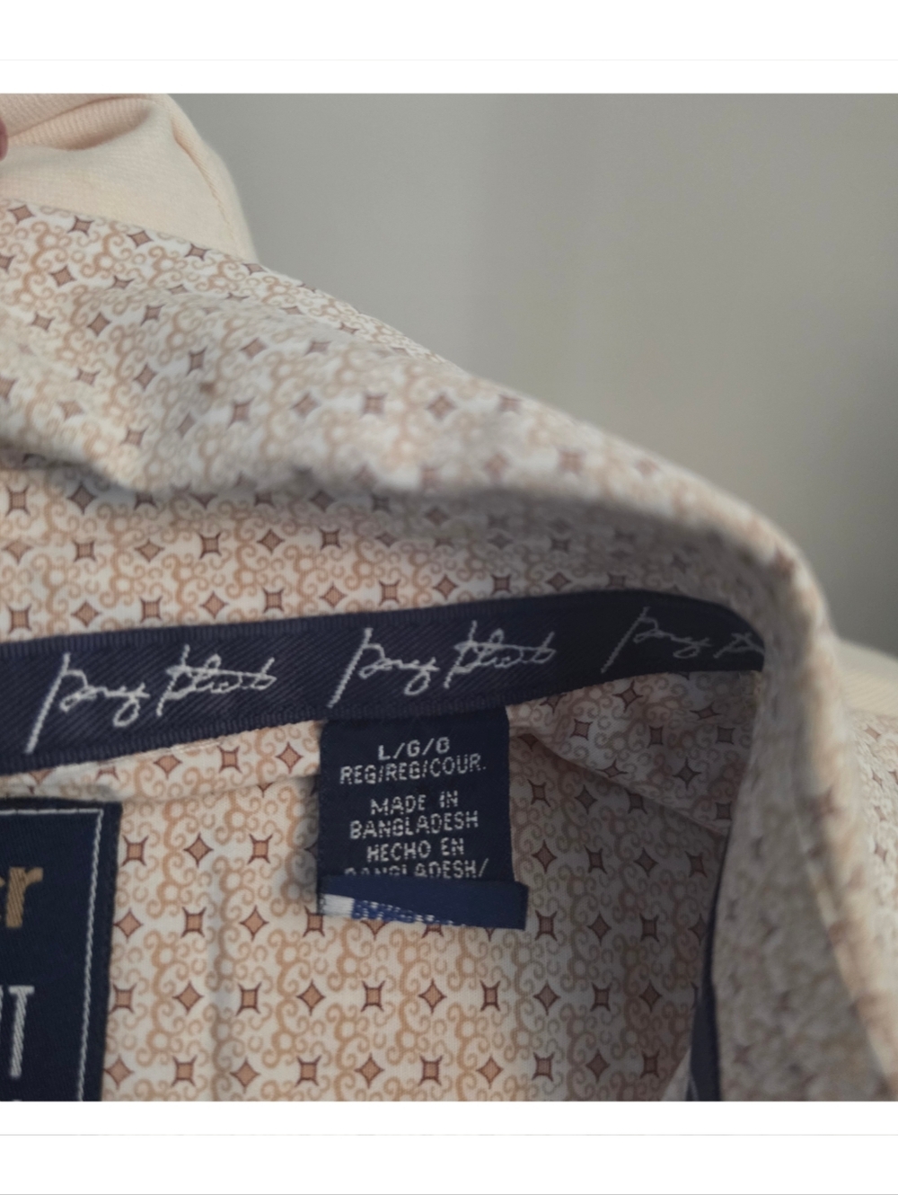 Wrangler George Strait Collection Western Button‑Down Shirt Large Beige Pattern - Picture 7 of 8